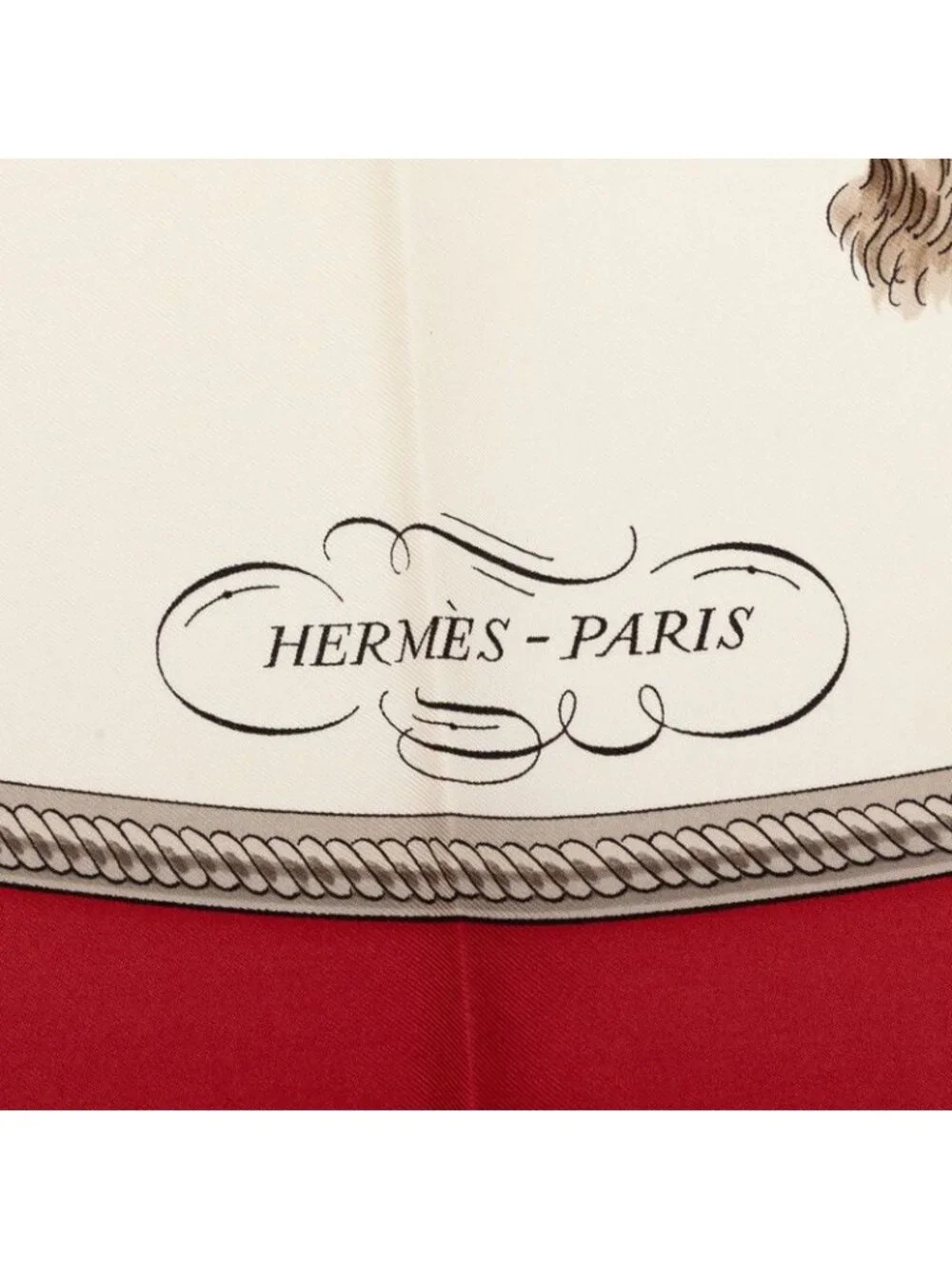Hermes Carre 90 Reprise Horse Riding Scene Scarf Red Multicolor Silk